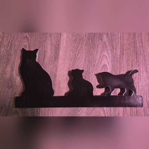 Black Cat Silhouette Wall/window Shadow Art 7.5×15" - Picture 2 of 7
